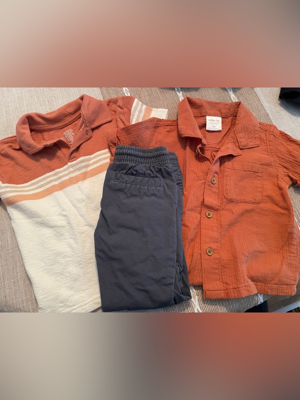 Rust Orange Shirts and Pants